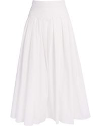 Carolina Herrera - Drop-Waist Midi Skirt - Lyst