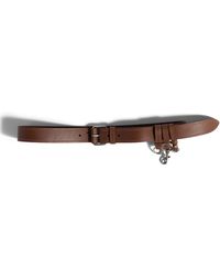 Miu Miu - Calfskin Buckle-Detail Belt - Lyst