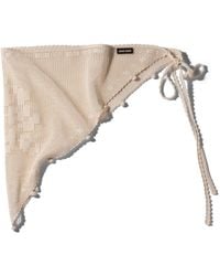 Miu Miu - Cotton Crochet Pareo Scarf - Lyst