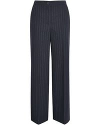 Claudie Pierlot - Wool-Blend Pinstripe Tailored Trousers - Lyst