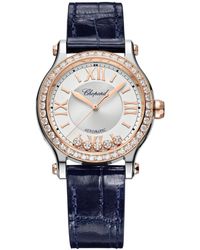 Chopard - Stainless Steel And Diamond Happy Sport Automatic Watch - Lyst