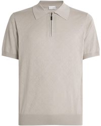 Pal Zileri - Silk-Cotton Zip Polo Shirt - Lyst
