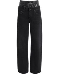 Agolde - Elson Double-Waist Straight Jeans - Lyst