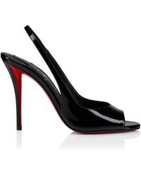 Christian Louboutin - Sofia Z Patent Leather Slingback Sandals 100 - Lyst