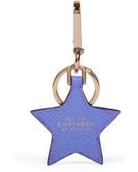 Smythson - Panama Leather Star Keyring - Lyst