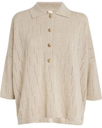 Lauren Manoogian - Cotton-linen Lattice Polo Shirt - Lyst