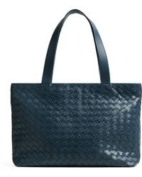 Bottega Veneta - Zipped Intrecciato Tote Bag - Lyst