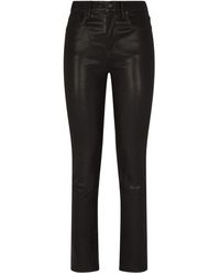 Citizens of Humanity Leather Harlow Mid-rise Skinny Jeans - Black