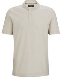 BOSS - Cotton-Silk Polo Shirt - Lyst