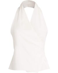 St. Agni - Organic Cotton Oxford Wrap Top - Lyst