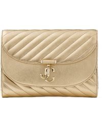 Jimmy Choo - Leather Curve Clutch Bag - Lyst