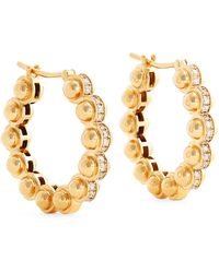 L'Atelier Nawbar - Large Yellow Gold And Diamond The Gold Hoop Earrings - Lyst