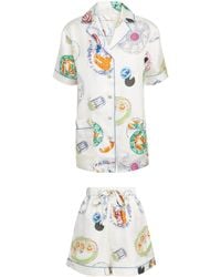 Olivia Von Halle - Silk Seafood Ingo Pyjama Set - Lyst