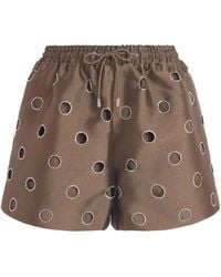 Sandro - Rhinestone Cut-Out Shorts - Lyst