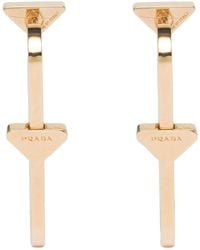 Prada - Triangle Hoop Earrings - Lyst
