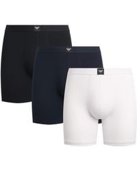 Emporio Armani - Stretch-Cotton Boxer Briefs - Lyst