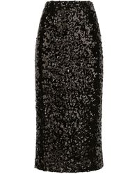 Dolce & Gabbana - Sequinned Midi Pencil Skirt - Lyst