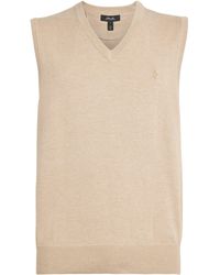 Ralph Lauren - Cotton-Blend Polo Pony Sweater Vest - Lyst