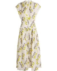 Ulla Johnson - Silk Floral Lausanne Midi Dress - Lyst