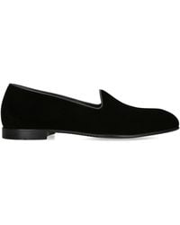 ZEGNA - Velvet Gala Loafers - Lyst