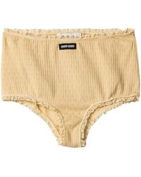 Miu Miu - Cotton Pointelle Boy Shorts - Lyst