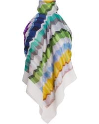 Missoni - Cotton-Silk Zigzag Scarf Top - Lyst