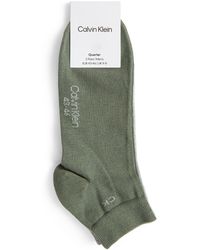 Calvin Klein - Logo Quarter Ankle Socks (pack Of 2) - Lyst