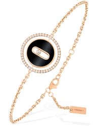 Messika - Rose Gold, Diamond And Onyx Lucky Move Bracelet - Lyst