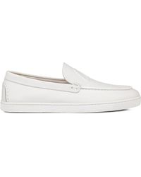 Christian Louboutin - Calf Leather Boat Shoes - Lyst