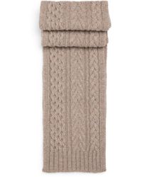 Johnstons of Elgin - Cashmere Aran Cable Knit Scarf - Lyst
