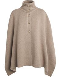 Barrie - Cashmere-Blend Button-Up Cape - Lyst