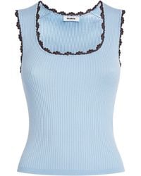 Sandro - Crochet-Trim Tank Top - Lyst