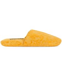 Dolce & Gabbana - Terry Cotton Dg Slippers - Lyst