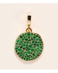 Azlee - And Emerald Coins Charm - Lyst