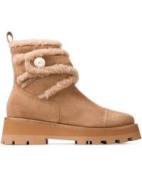 Jimmy Choo - Meena Suede Shearling Boots - Lyst