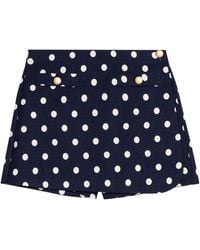 Maje - Linen-Blend Polka-Dot Mini Skort - Lyst