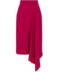 Alexander McQueen Drape Midi Skirt - Purple