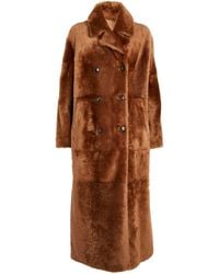 Yves Salomon - Shearling Double-breasted Coat - Lyst