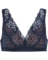 Hanro - Stretch-Lace Lightly Padded Bra - Lyst