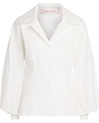 Carolina Herrera - Balloon-Sleeve Fitted Shirt - Lyst