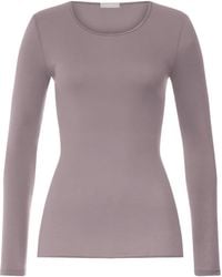 Hanro - Cotton Seamless Long-Sleeve T-Shirt - Lyst