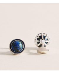 Tateossian - Palladium-Plated And Azurite Rotate Cufflinks - Lyst