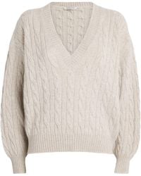 Johnstons of Elgin - Cashmere Cable-Knit Kylesku Sweater - Lyst