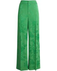 Etro - Satin Floral Wide-Leg Trousers - Lyst