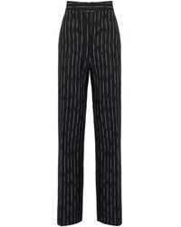 Alexander McQueen - Broken Pinstripe Tailored Trousers - Lyst