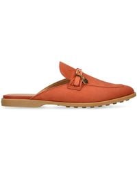 Tod's - Suede Slippers - Lyst