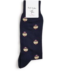 Paul Smith - Cotton-Blend Signature Stripe Polka-Dot Socks - Lyst