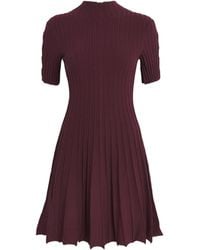 Maje - High-Neck Mini Skater Dress - Lyst