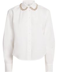 Sandro - Cotton Jewel-Collar Shirt - Lyst