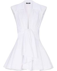 Balmain - Cotton Shirt Mini Dress - Lyst